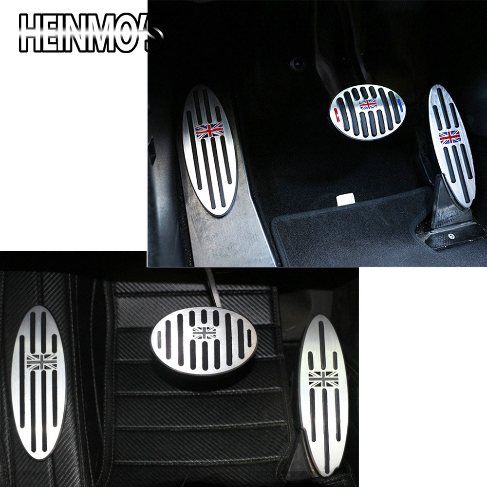 Foot Rest Pedal Sticker For Mini Cooper One + S R50 R53 R55 R56 R60 R61 F55 F56 F54 F60 Countryman Clubman Accessories 2/3pcs