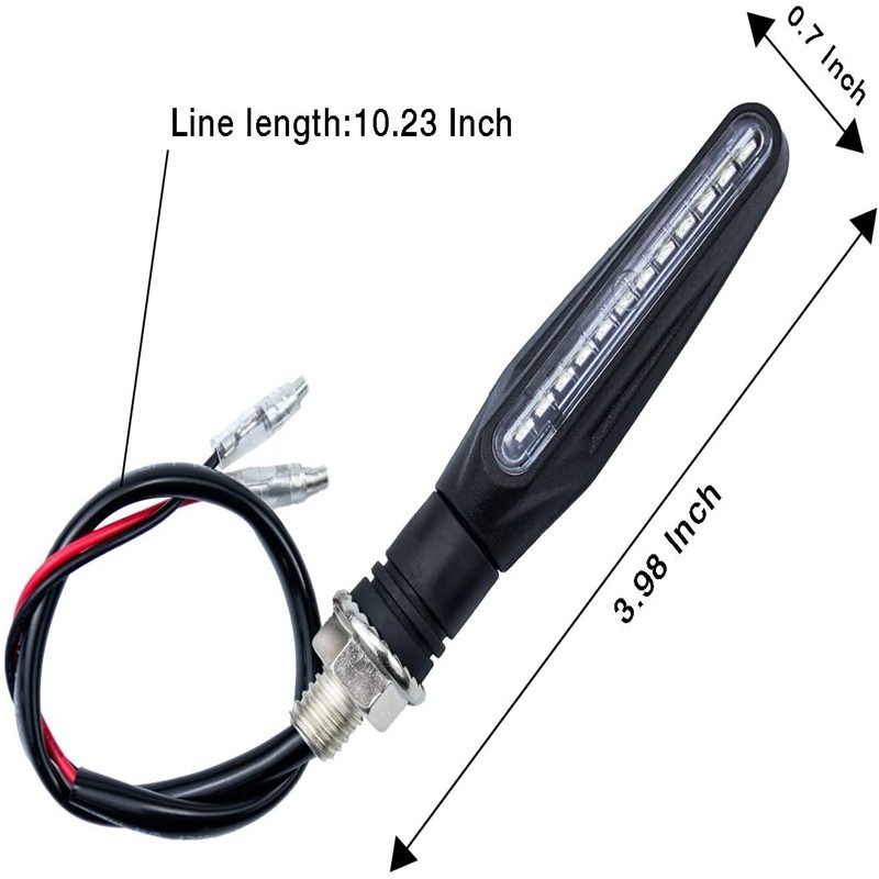 Universal Motorcycle Turn Signal Light 12V Led Moto Water Flow Blinker Bendable Motorcycle Flashing Lights Signal Lamp