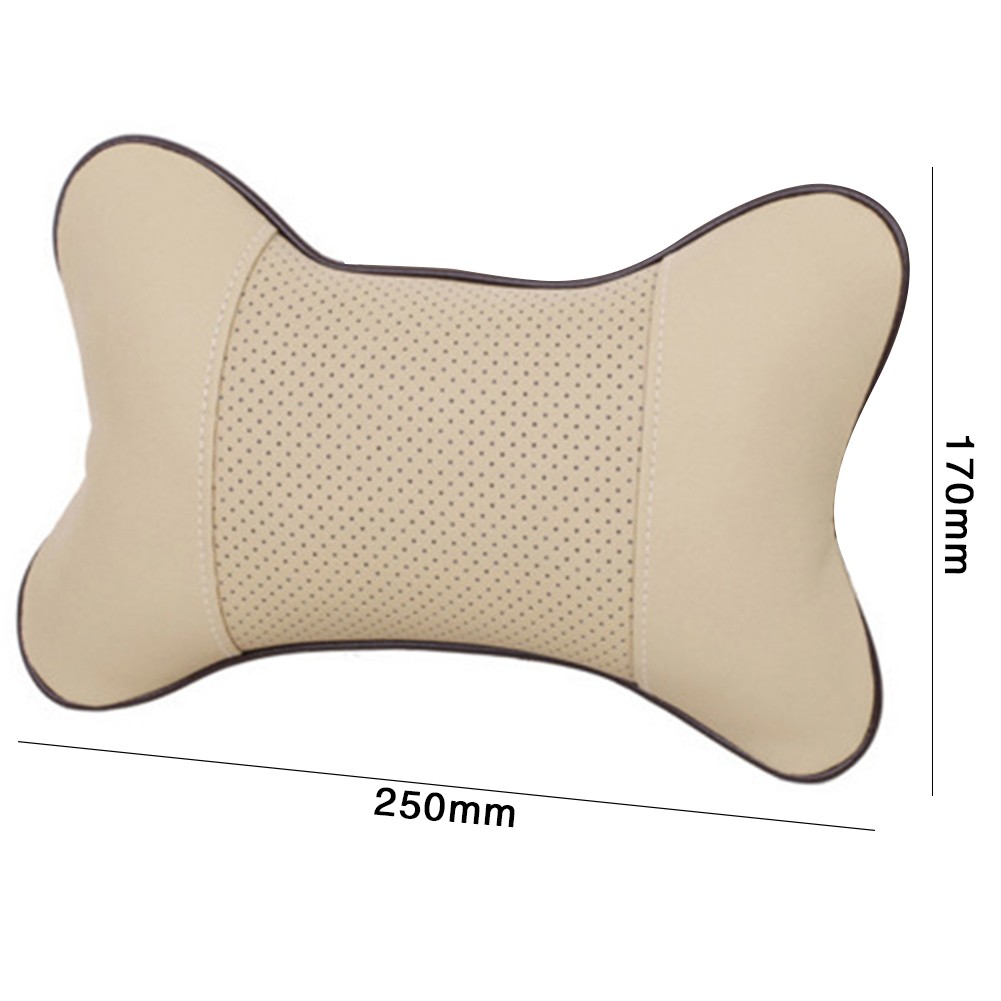 1PC Car Neck Pillows PU Leather Head Support Protector Universal Headrest Backrest Pillow Fit Car Elastic Headrest