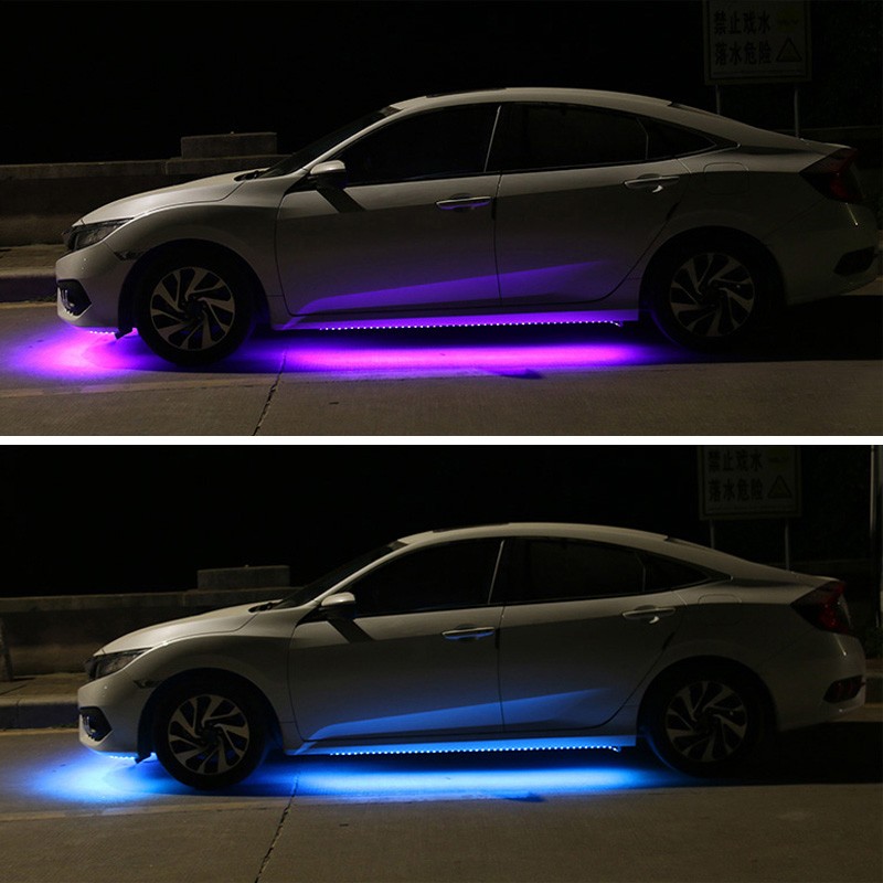 LED Car Underwater Lights Remote/APP Control Chassis Neon Lights RGB Flexible Strips Atmosphere Lamp Underwater System