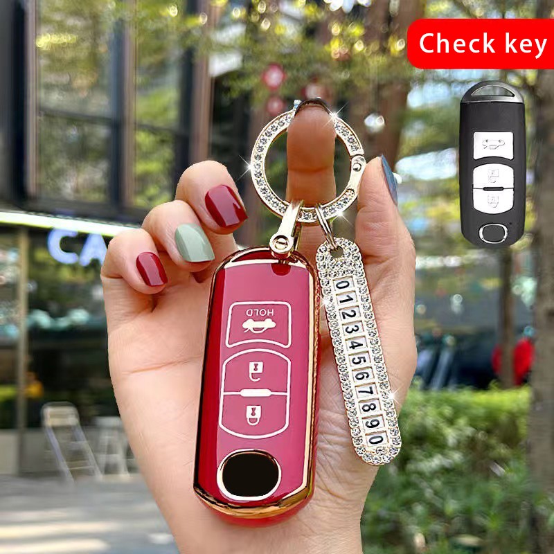 1pc New TPU Car Key Shell Cover For Mazda 3 Alexa CX30 CX-30 CX-5 CX5 CX3 CX-3 CX8 CX-8 CX9 CX-9 Protector Car Accessories