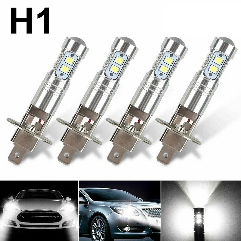 H1 Auto LED Headlight Bulbs 1800LM 6000K White Super Bright Car Headlights