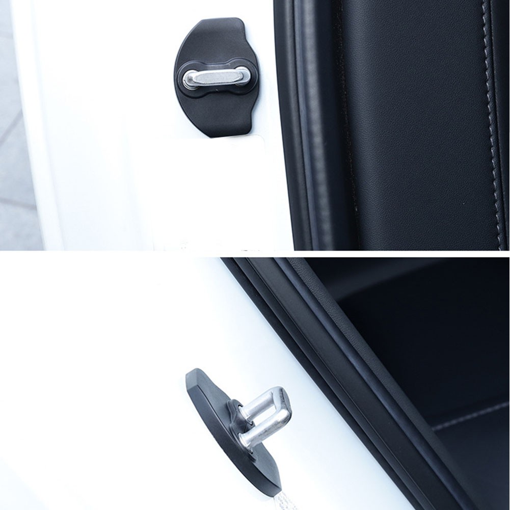 1 Set ABS Protective Cap Accessories Durable Replacement Easy Install Portable Anti-scratch Door Lock Cover For Tesla Model 3