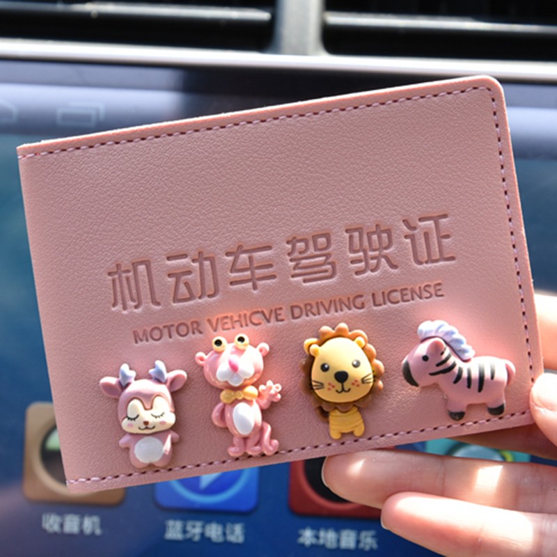 Cute Short Ultra-thin Leather Wallet Zero Small Hand Wallet Lady Credit Card Holder Driver's License Cover Business Card Holder