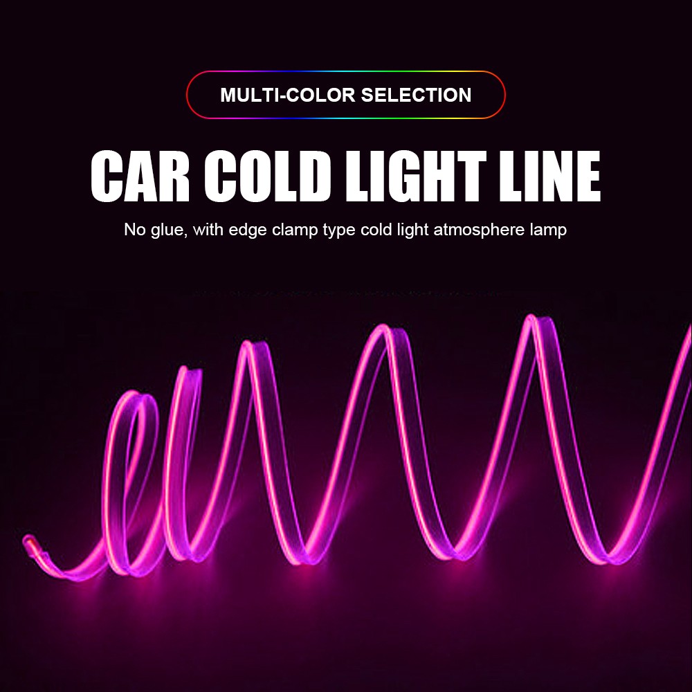 Car Led Decorative Light Atmosphere Lamps Car Party EL Wire Strip Light Auto Dashboard Audio Active APP Control Kit 4m/6m/8m