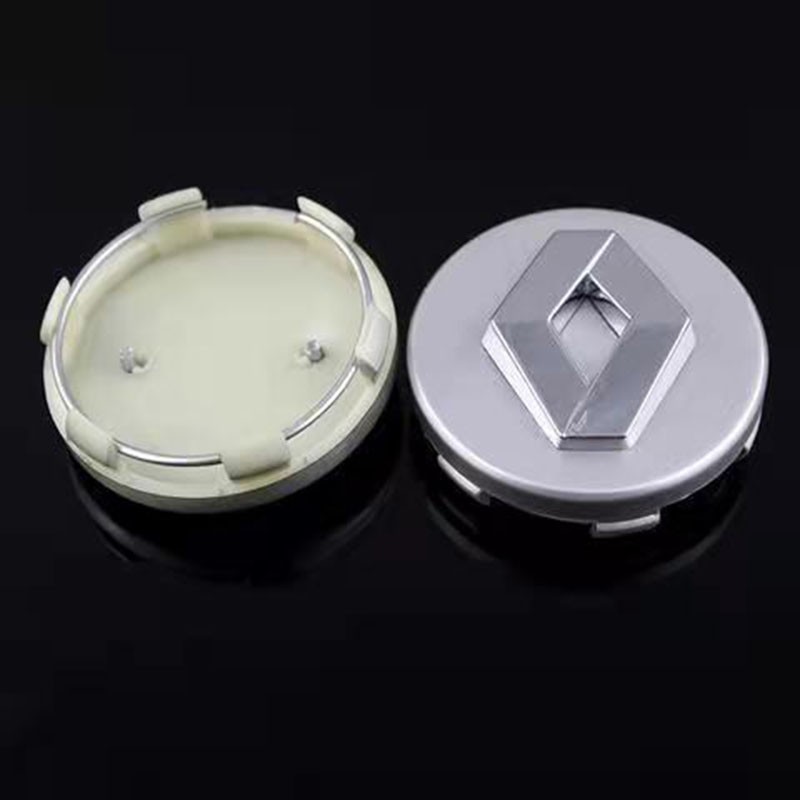 4pcs/lot 57mm 60mm Black Silver Koleos Car Wheel Center Cap Cover Hub Emblem Badge for Renault Car Styling Parts