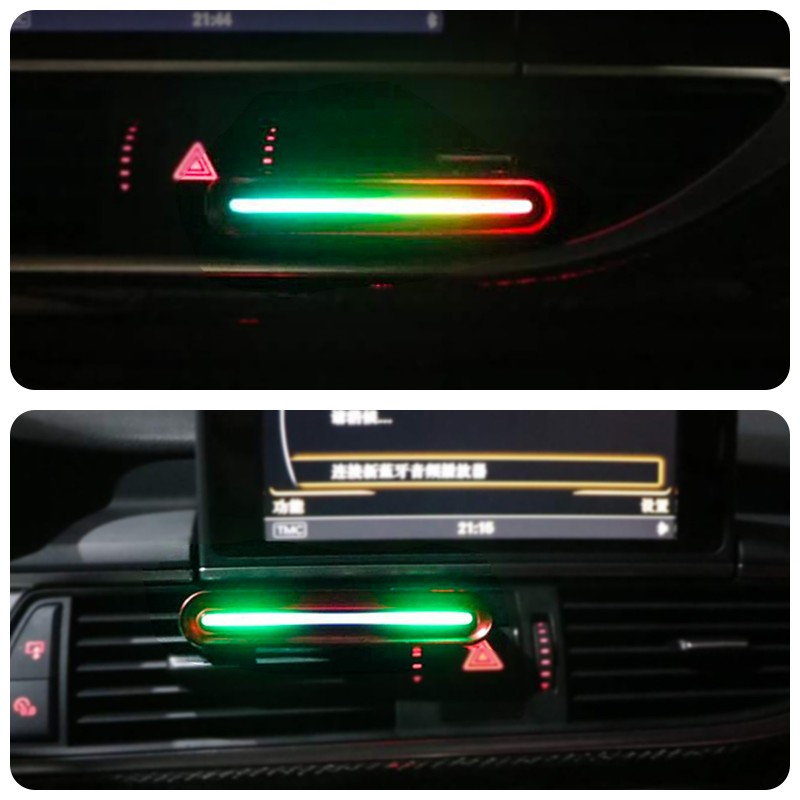 1/2pcs USB Voice Control Rhythm Light Car Diffuser Vent Clip Air Freshener LED Atmosphere Lamp Aromatherapy Car Decorative Lamp