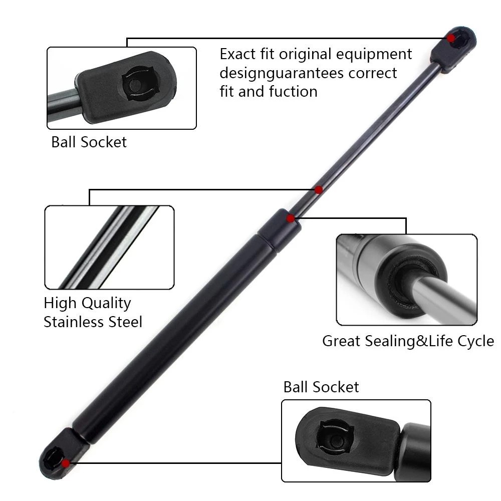 2Qty Rear Trunk Lift Support Bouncy Strut Damper Damper Strut For BMW E39 5-Series Extended Length [in] 13.66