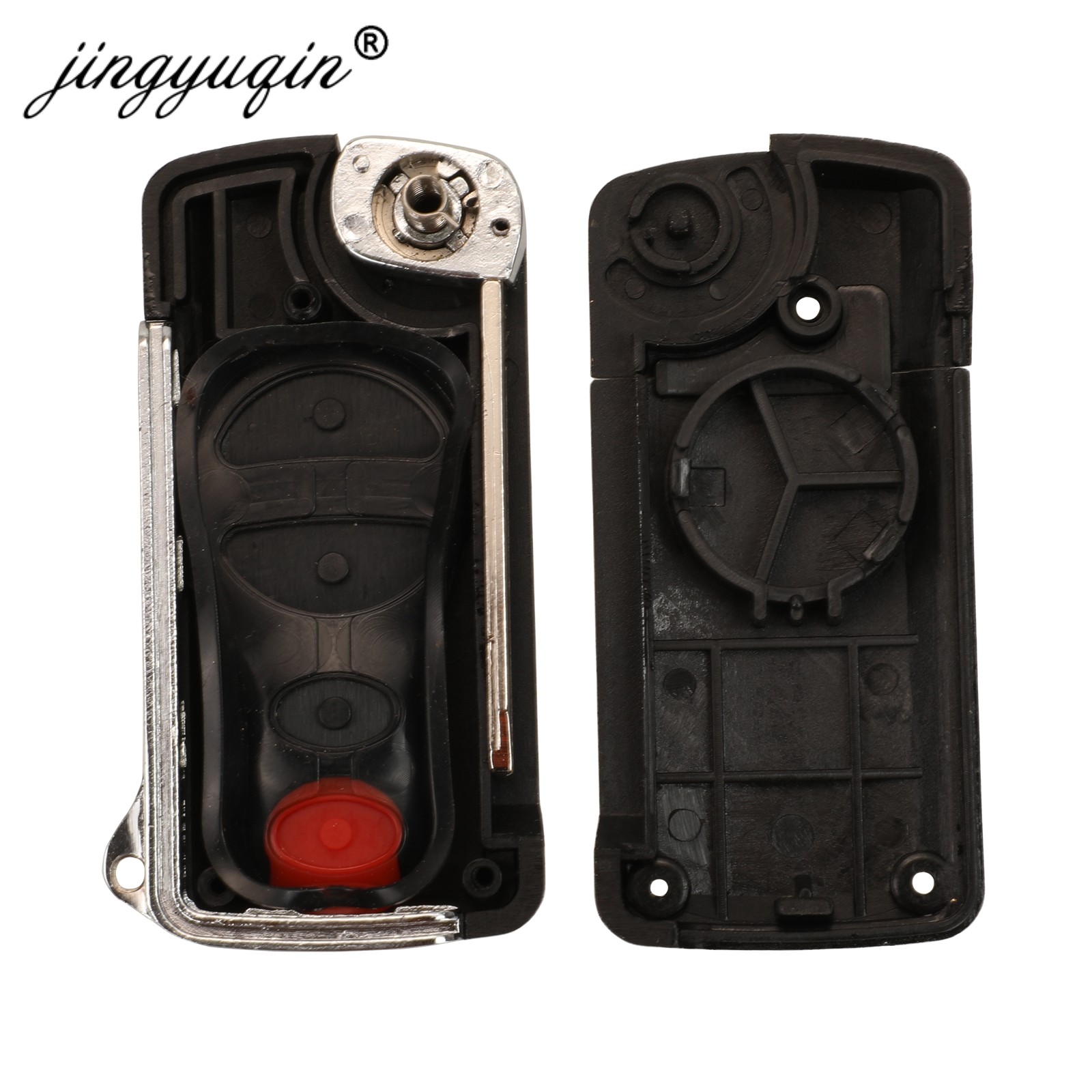 jingyuqin 2/3/4 Buttons Remote Flip Flip Key Cover For Chrysler Dodge Stratus RAM Durango Dakota Jeep Grand Cherokee Key Shell