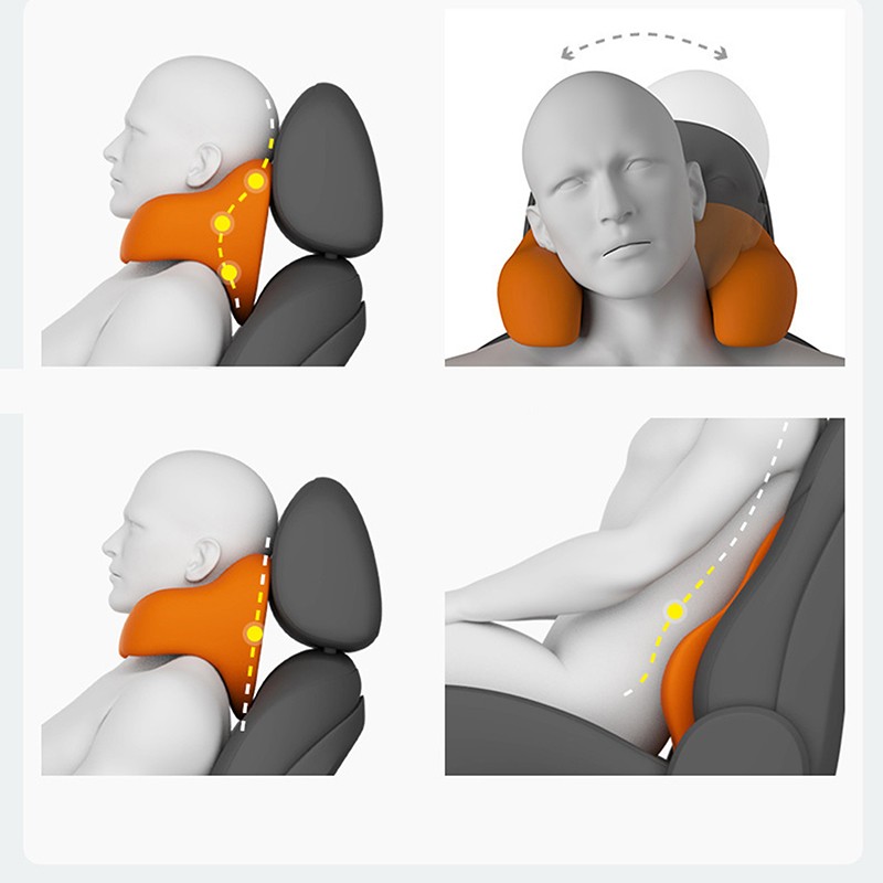 Universal Car Seat Headrest Pillow Rest Memory Foam Car Head Neck Pillow Support Sleeping Side Head High Elastic Nylon Telescopic