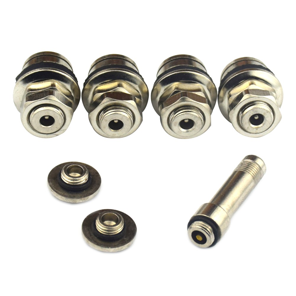 4pcs Flush Mount Car Tire Valve Stems High Pressure Bolt in Chrome Metal Scooter Wheel Valve Stem Professional Accessories