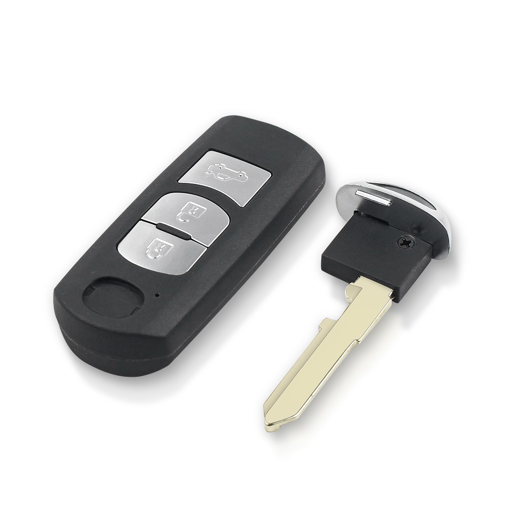 KEYYOU 433Mhz ID49 2/3 Buttons Smart Key Fit For Mazda CX-3 Axela CX-5 Atenza Model SKE13E-01 Remote Control Car SKE13E-02