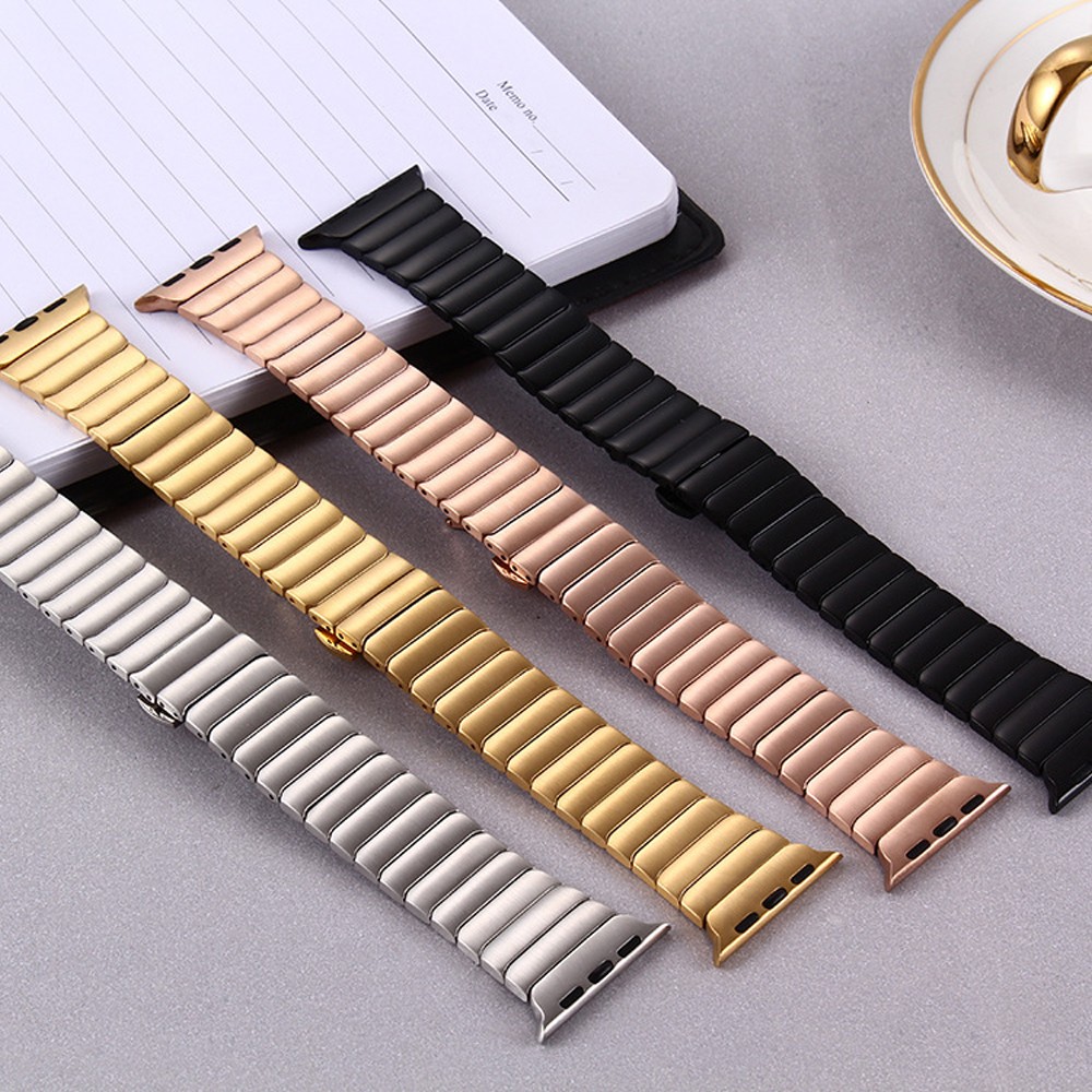 Stainless Steel Strap for Apple Watch Band 44mm 40mm 45mm 41mm 42mm/38mm Metal Butterfly Strap Bracelet iWatch serie 3 4 5 6 se 7