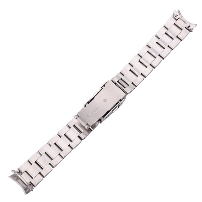 20mm 22mm watch bracelet stainless steel silver black curved end watches women men metal watch strap