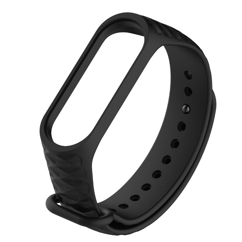 Suitable for Mi Band 3 4 Silicone Wristband Diamond Bracelet Replacement Strap Mi Band 3 4 Wrist Color TPU Soft Strap Color Strap