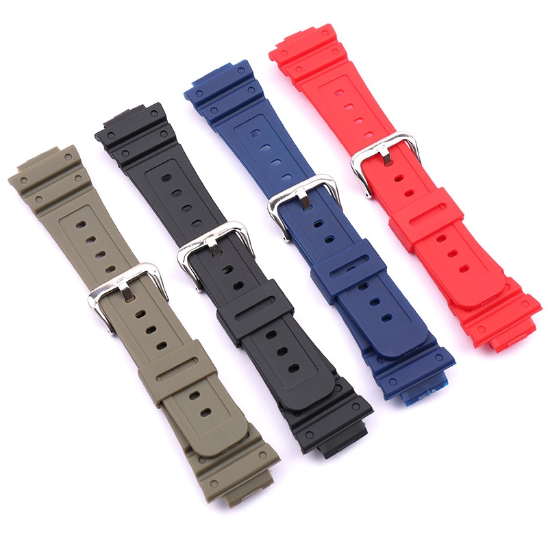 Watch Accessories Resin Strap 16mm For Casio G-SHOCK DW5600 5700 GW5035 5000 Transparent Silicone Men's And Women's Sports Band