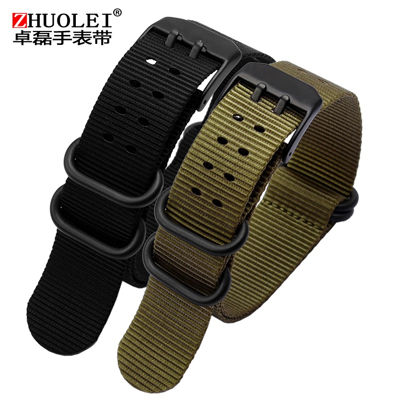 Hot Top Nylon NATO Watch Strap for L-uminox 3051 3150 Watchband 22mm 23mm Black Green Watch Band Waterproof Sport Zulu Strap