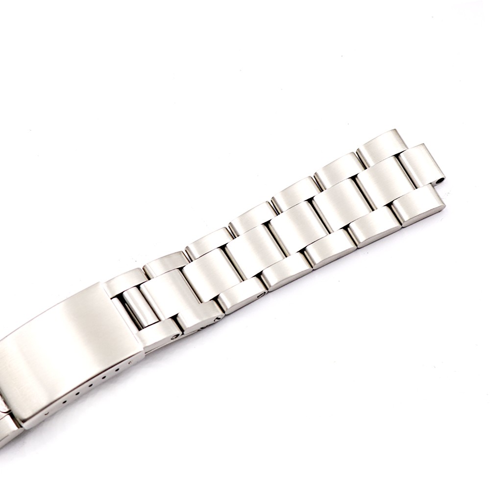 CARLYWET 19 20mm 316L Stainless Steel Two Tone Gold Silver Watch Band Bracelet Hollow Curved End for Vintage Oyster