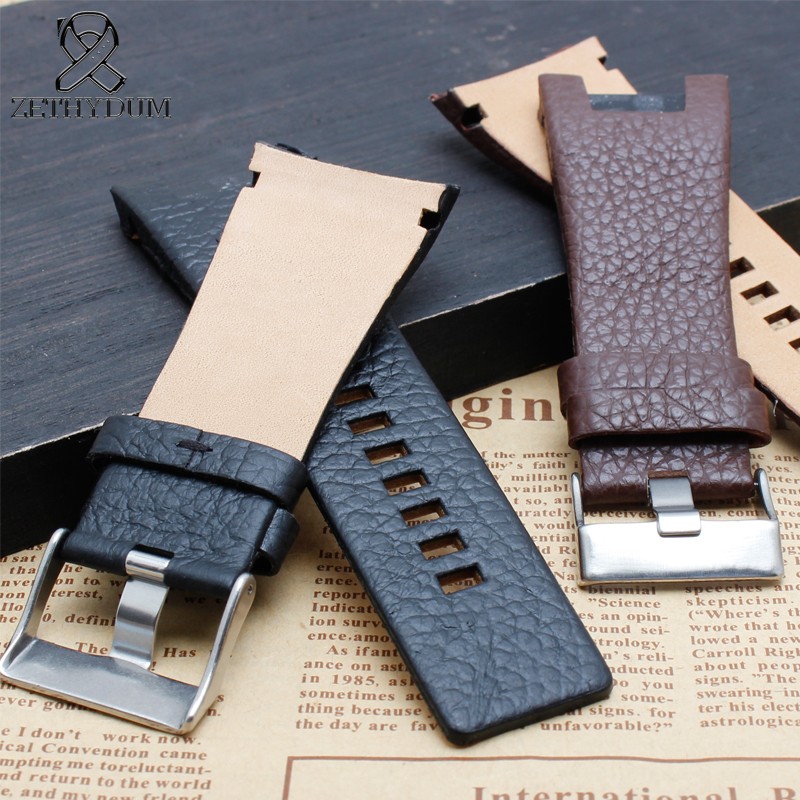 High Quality Genuine Leather Bracelet Band 32*18mm Watch Strap For Diesel Watch Band For DZ1273 DZ1216 DZ4246 DZ4247 DZ287 Strap