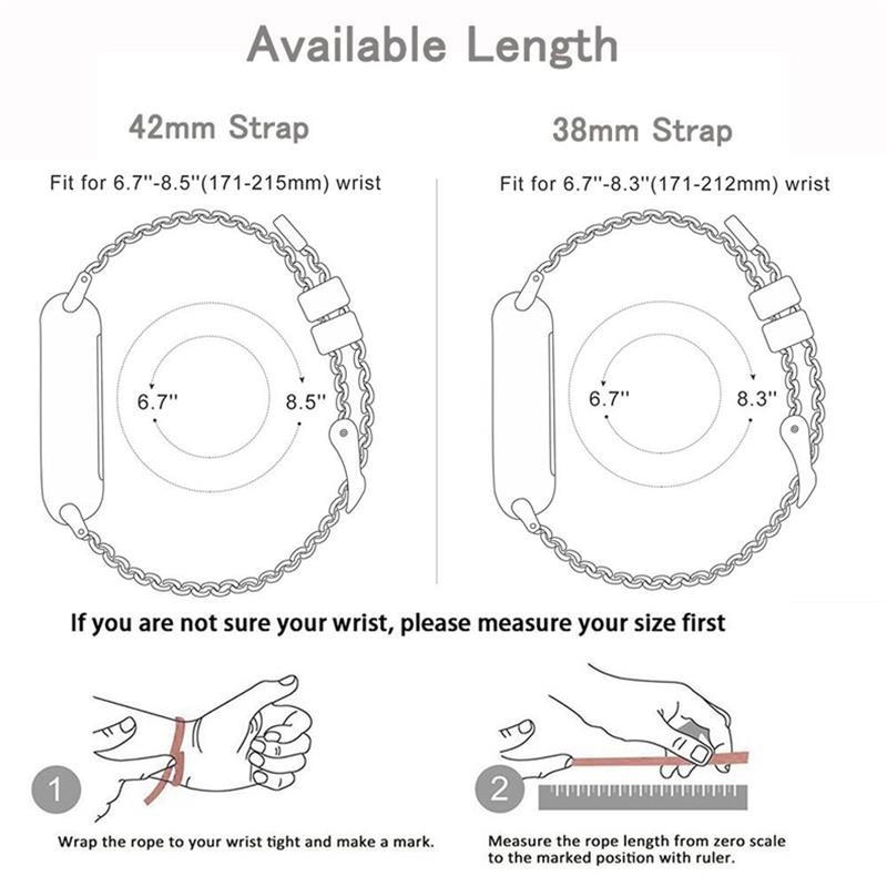 Magnetic loop strap for apple watch band 44mm 42mm 38mm 40mm stainless steel bracelet correa iwatch series 3 4 5 6 se 7 strap