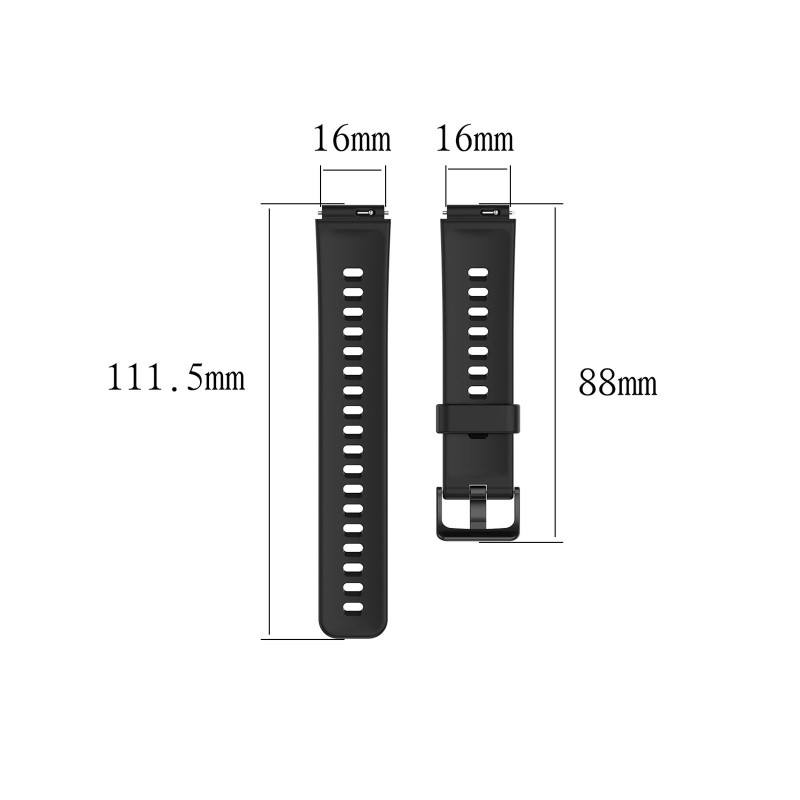 Universal Silicone 16mm Band Watch Strap for - Huawei TalkBand B3 B6 TIMEX TW2T35400 TW2T35900 and More Kids Watch