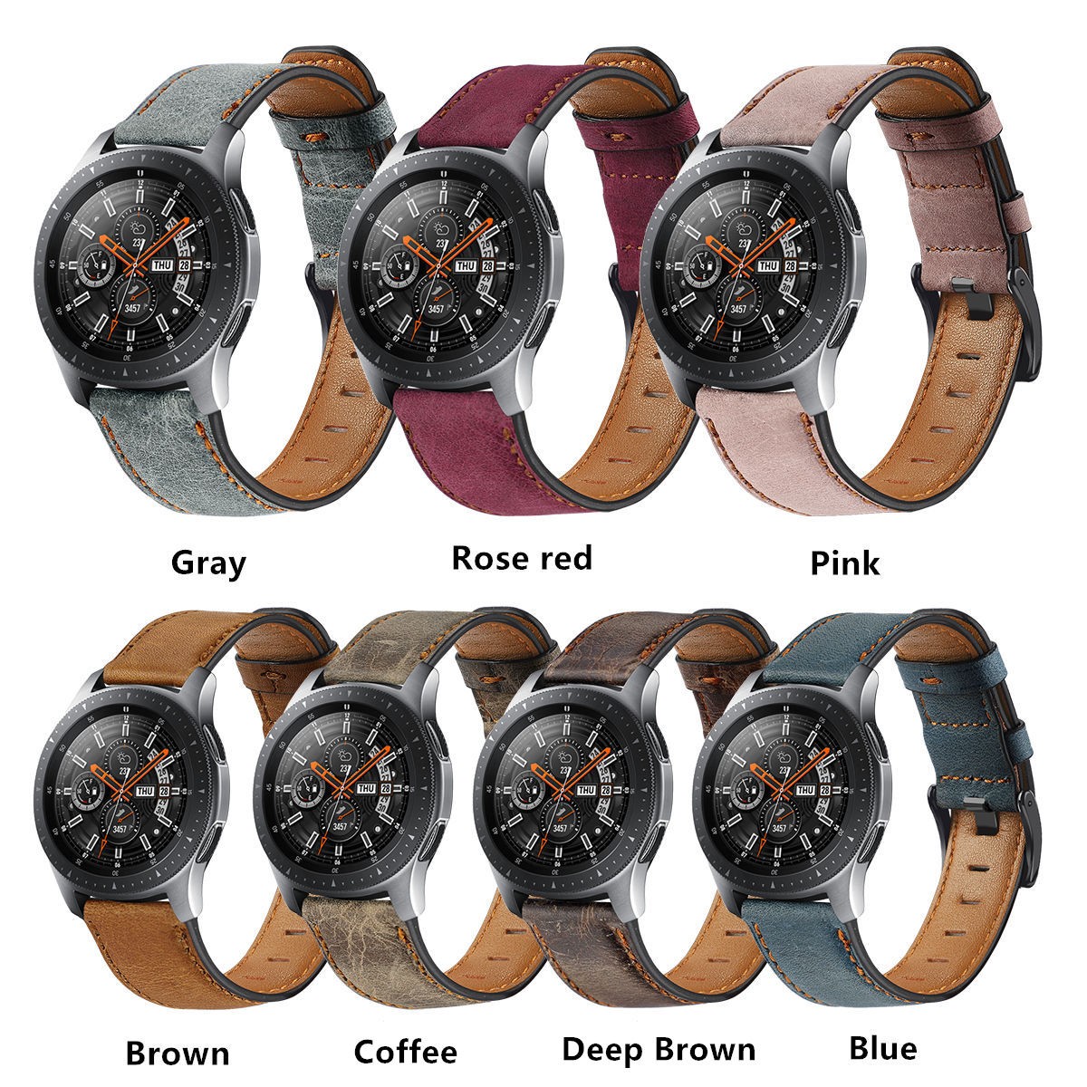 Genuine Leather Band For Samsung Galaxy Watch 3 45mm/46mm/Gear S3 Frontier 22mm Huawei Watch Band gt-2-2e-pro 46mm Strap