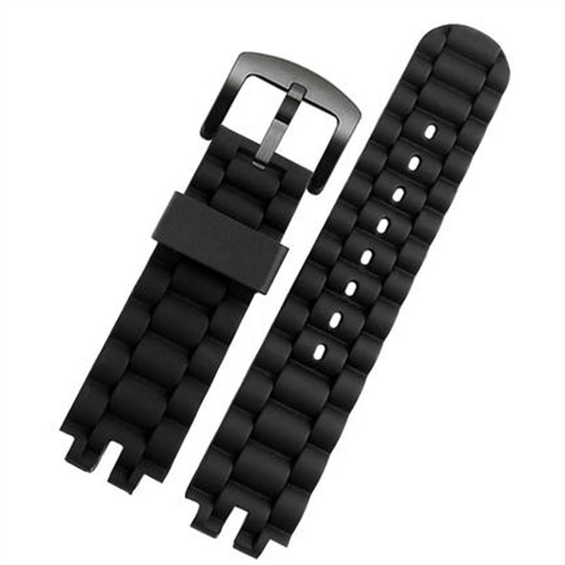 Soft Silicone Watchband for C-Casio PRG-300 330 PRW-3000 PRW-3100 PRW-6000 PRW-6100 Watch Band Black Rubber Watch Strap Bracelet