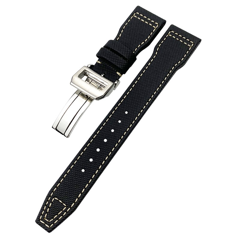 20/21/22mm High Quality Calfskin Leather Nylon Watch Strap Fit For IWC Pilot SPITFIRE MARK18 PORTOFINO Best Gun IW3777 Watchband