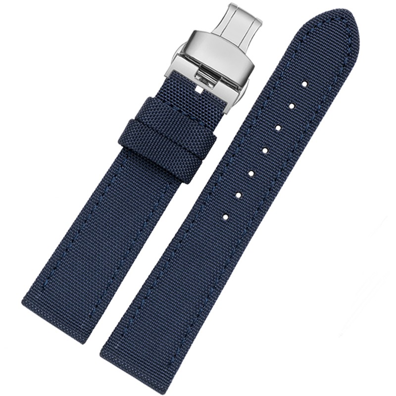 Canvas Leather Bottom Watch Band Replacement For Tissot For Seiko Nylon Strap For Timex Watch Accessories 18mm 20mm 21mm 23mm