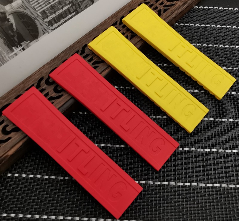 silicone rubber watch band 22mm 24mm black yellow red blue watchband bracelet for navitimer/avenger/breitling toss strap