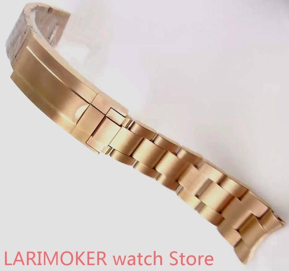 20mm BLIGER High Quality Stainless Steel Watch Band Band Deployment Clasp Fit 40mm Golden Watchband