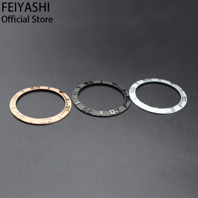 FEIYASHI 38mm Black Ceramic Bezel Insert Men Watches Rings for 40mm Submarine Daytona Yacht-Master Cases Accessories Parts