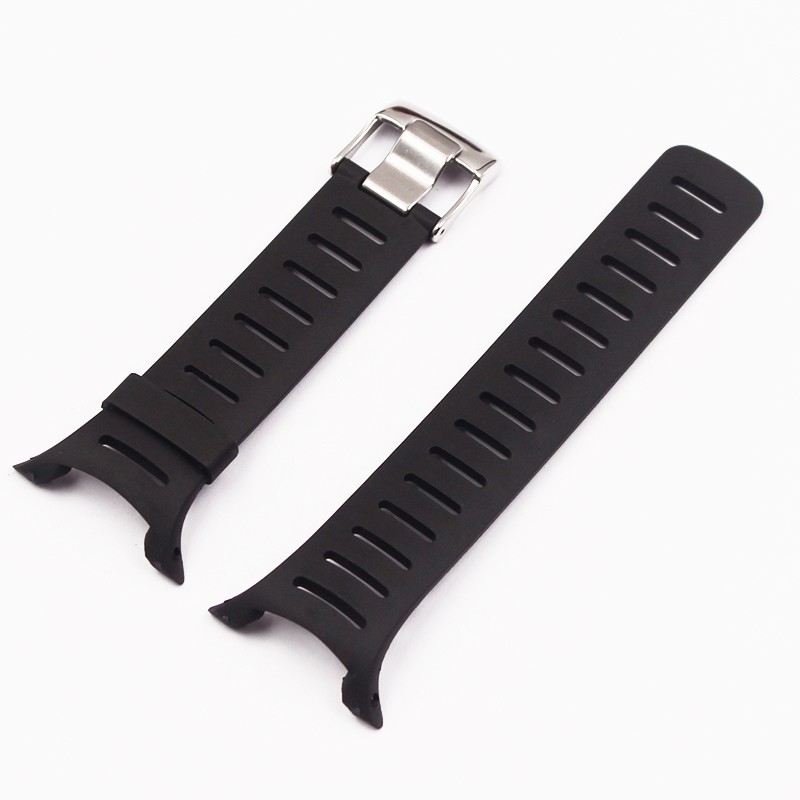 SUUNTO T Series T1 T1C T3 T3C T3D T4C T4D Watch Accessories Soft Rubber Silicone Strap For Men Women Watches