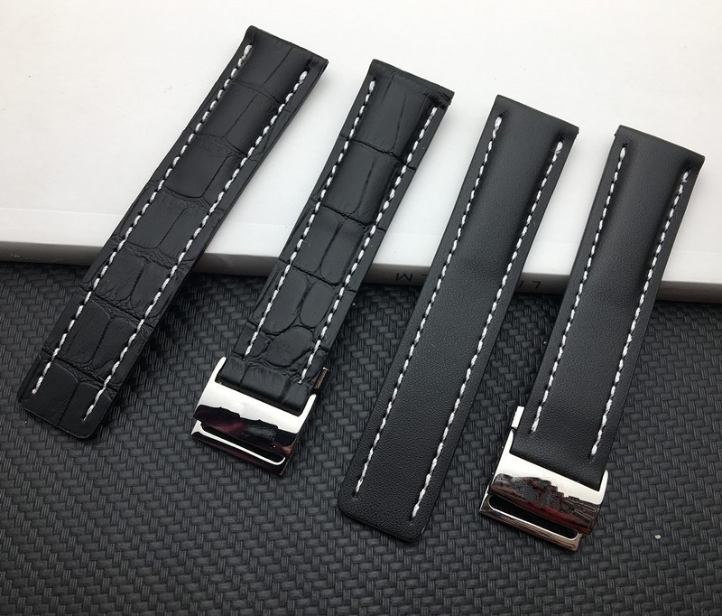 Genuine Real Leather Watch Band Watchband For Breitling Strap For Bentley World Avenger Bentley Strap 20mm 22mm 24mm Logo