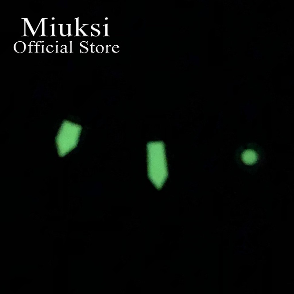 Miuksi Silver Blue Watch Green Hands Luminous Hands Fit NH35 NH36 ETA 2824 2836 Miyota 8205 8215 821A Mingzhu 2813 3804 Movement