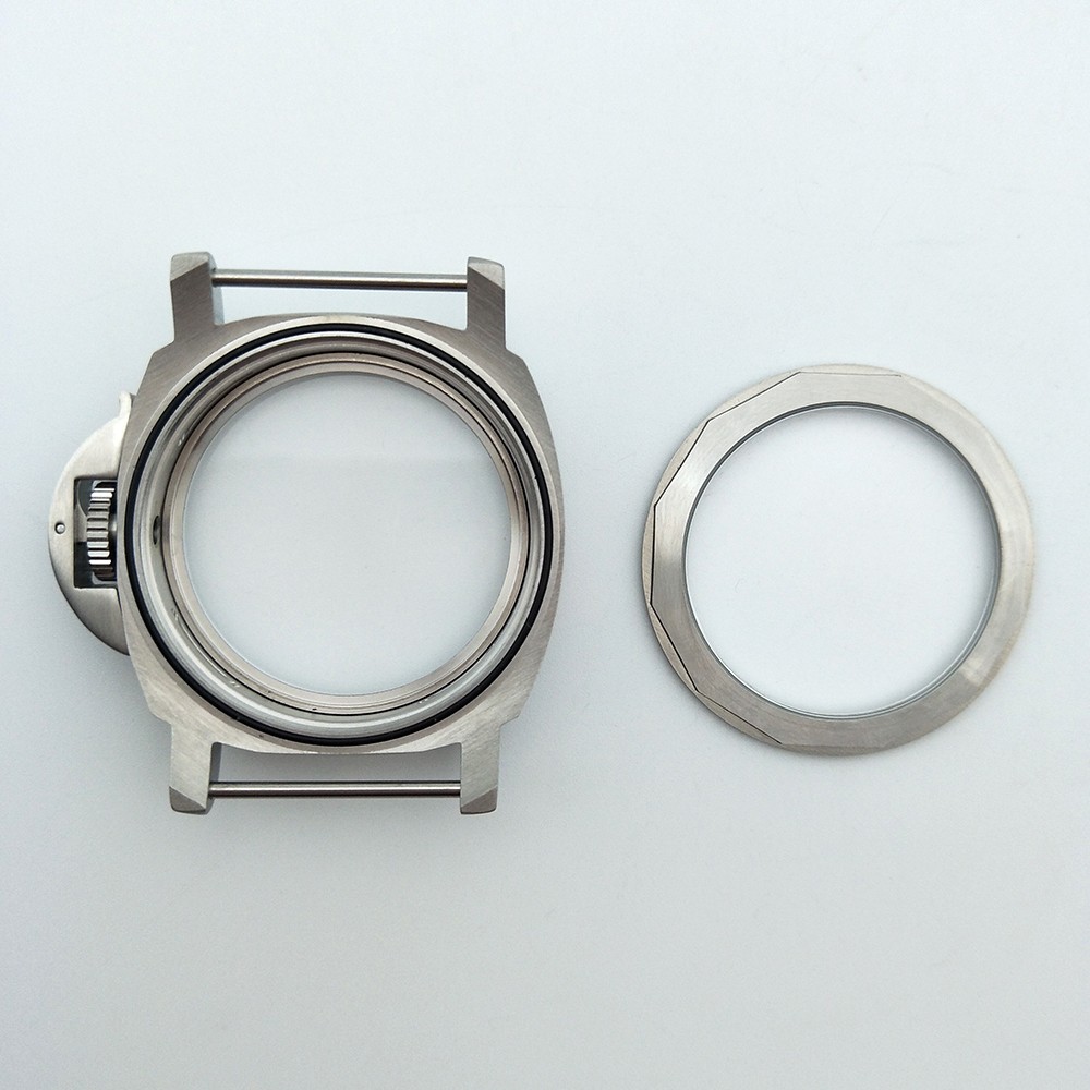 44mm high quality 316L stainless steel watch cases fit ETA 6497/6498 mechanical hand wind movement ETA6497 case ETA6498