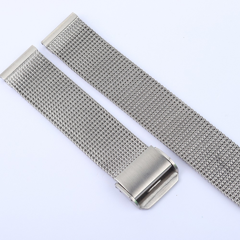 18mm 20mm 21mm 22mm 24mm Universal Milanese Watchbands Quick Release Watch Band Mesh Stainless Steel Strap Wristband Black