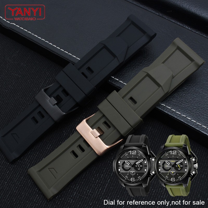 Silicone Rubber Bracelet Watch Band 26mm For Diesel DZ4496 DZ4427 DZ4487 DZ4323 DZ4318 DZ4305 Watchband Man Watches Strap