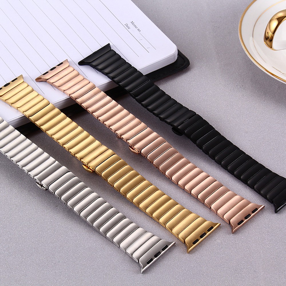 Stainless Steel Strap for Apple Watch Band 45mm 44mm/42mm 41mm 40mm 38mm Link Bracelet iwatch Apple Watch Series 5 4 3 SE 6 7