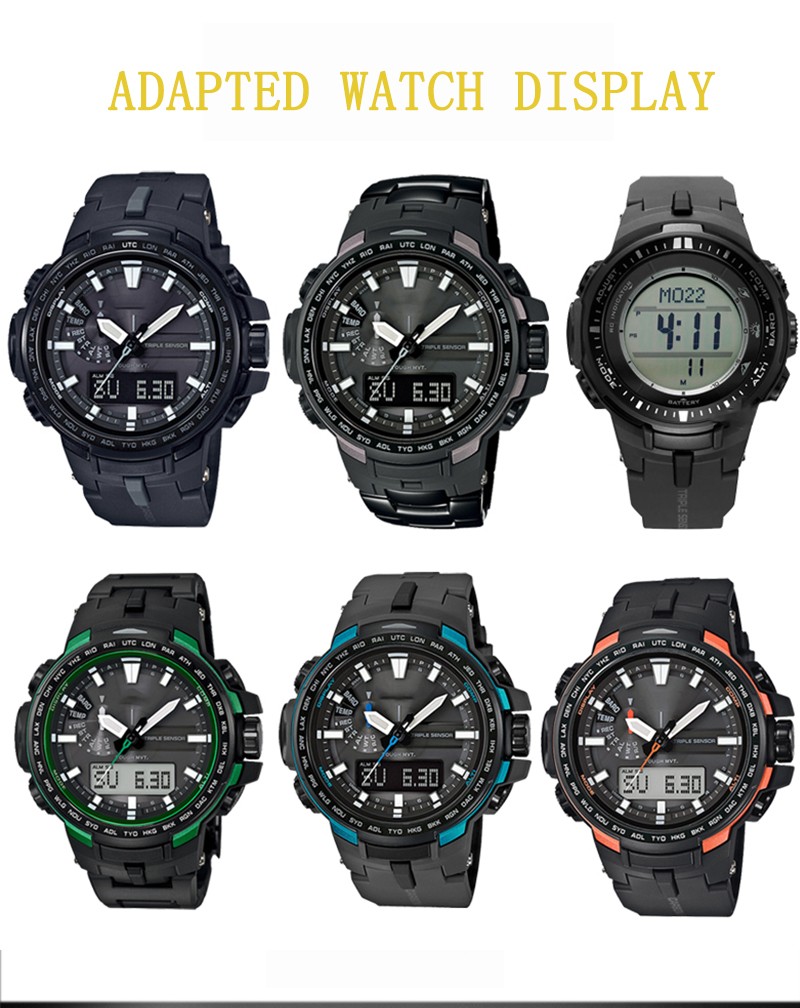 For Casio PRW-3000/3100/6000/6100Y PROTREK Mountaineering Sport Silicone Watchband With Adjustable Strap Accessories Men