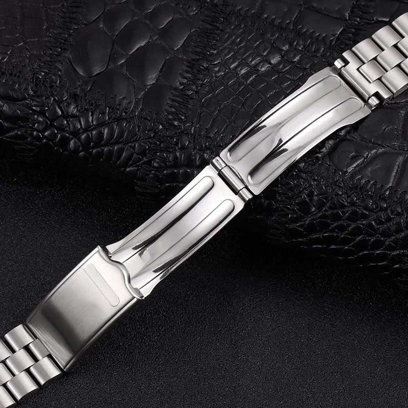 Stainless Steel Watch Band 19mm 20mm Strap Wristband Watch Strap Depolyment Watch Buckle Replacement Wrist Strap For Seiko