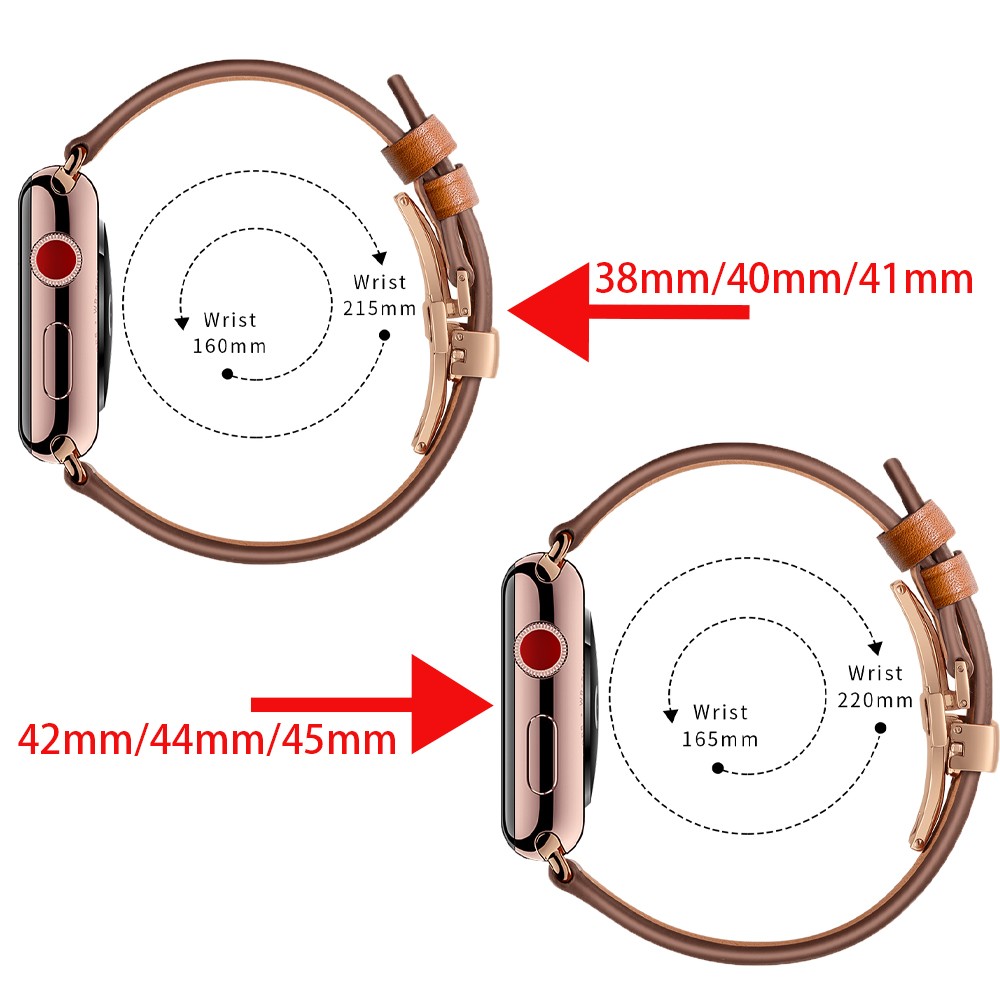 Butterfly Clasp Strap for Apple Watch Band 45mm 41mm 44mm 40mm 42mm 38mm Genuine Leather Korea Bracelet iWatch 4 5 6 se 7 band