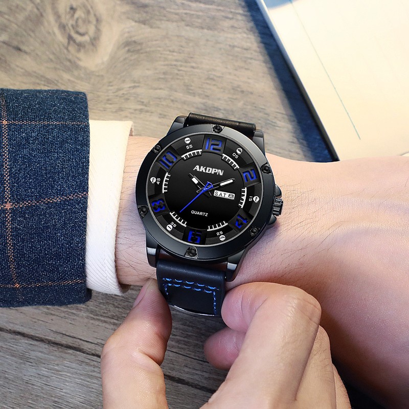 2021 Fashion Men Quartz Wrist Watches Male Clock PU Leather Creative Watches Relogio Masculino Unique Wristwatches