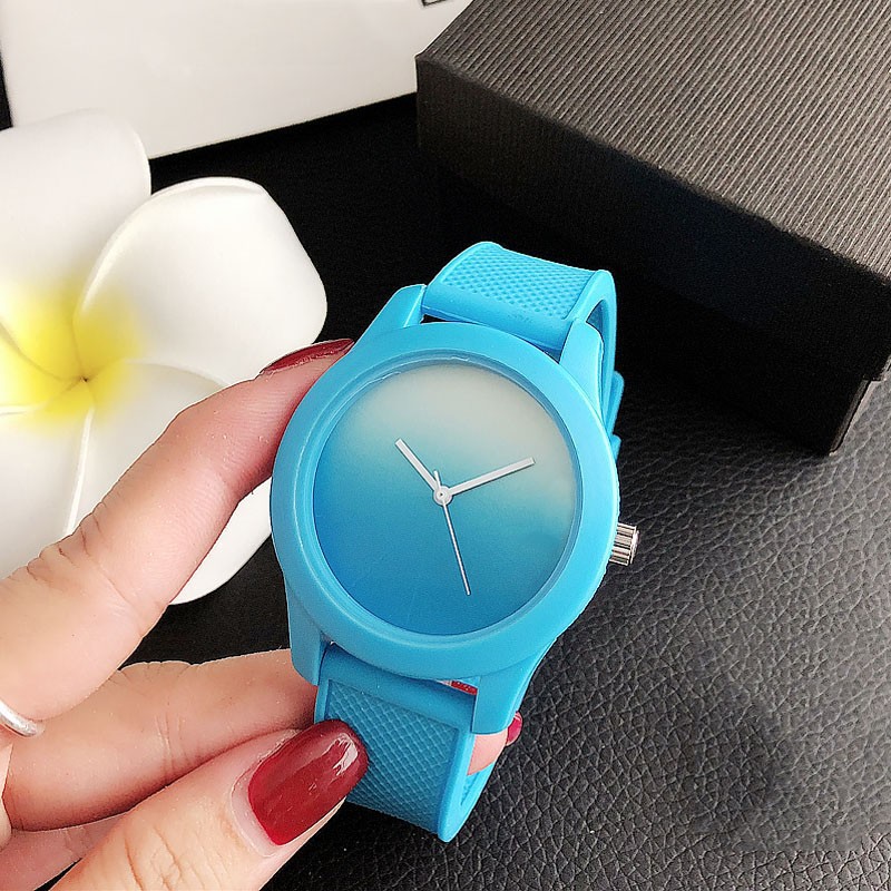 Brand Wrist Watches Fashion Men Women Ladies Girl Couples Crocodile Pattern Quartz Casual Silicone Band Watch LA11