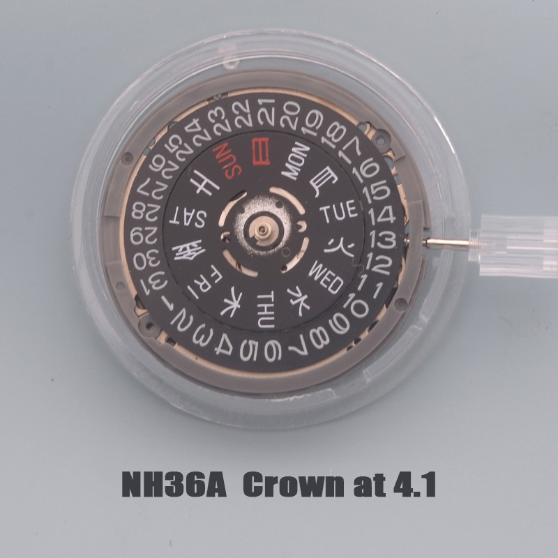 Japan original NH36 NH36A automatic crown movement in 3.0/3.8/4.1 self-winding mechanical watch replacement parts high precision 2022