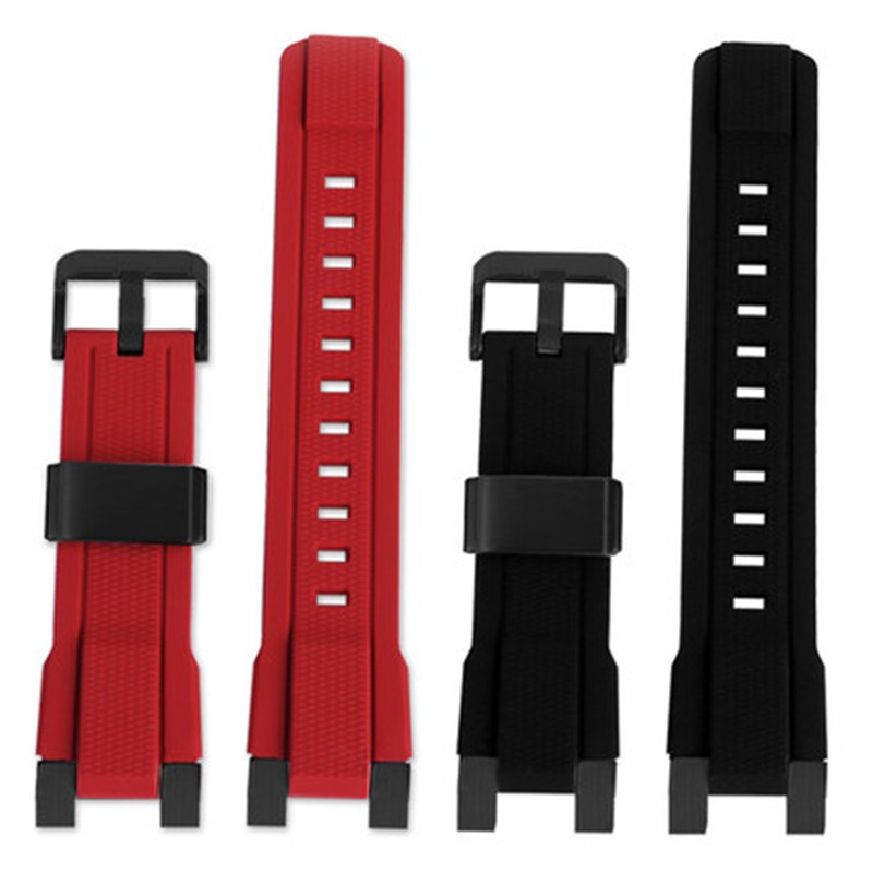 Men's Rubber Strap for C-asio G-SHOCK Watch MTG-B2000 Series Black Red Silicone Watch Strap with Special Connector