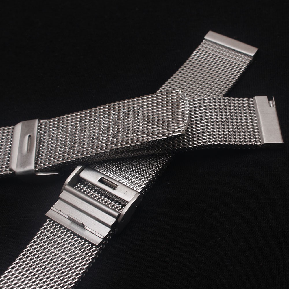 New High Quality Watches 18mm 20mm 21mm 22mm Stainless Steel Black Silver Watches Mesh Bracelet Watch Band Strap Fit Brands