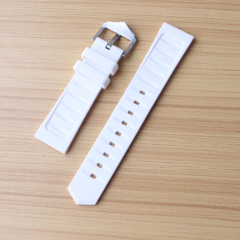 12 14 16 18 19 20 21 22 23 24 26 28mm Watchbands Soft White Mens Womens Silicone Rubber Bracelet Waterproof Drivers Watch Strap Band