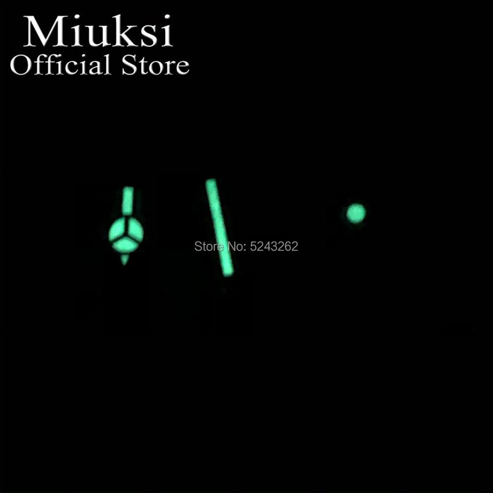 Miuksi-Luminous Wristwatch NH35 NH36 ETA 2836 2824 Miyota 8205 8215 821A Mingzhu DG 2813 3804