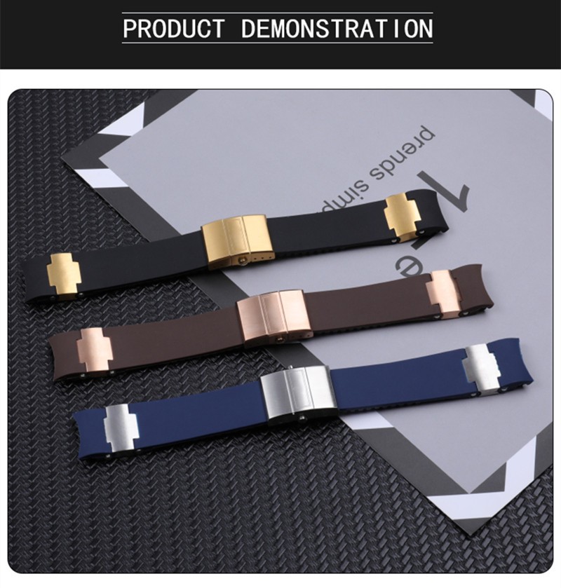 Top quality 22mm for Diver and Marine waterproof silicone rubber watchband watch band strap fit for Ulysse Nardin strap tools